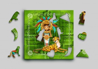 Интерактивные деревянные пазлы Mr.Puzz «Принцесса Майя»