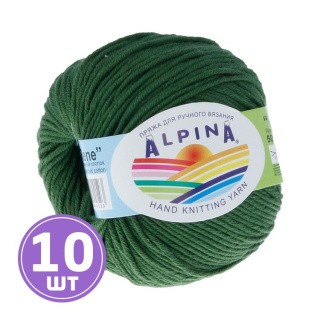 Пряжа Alpina RENE (987), темно-зелёный, 10 шт. по 50 г