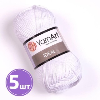 Пряжа YarnArt Ideal (220), ультрабелый, 5 шт. по 50 г Пряжа YarnArt Ideal (220), ультрабелый, 5 шт. по 50 г