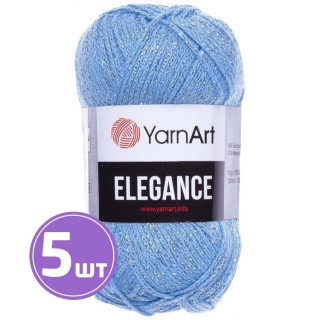 Пряжа YarnArt Elegance (107), голубой-серебро, 5 шт. по 50 г Пряжа YarnArt Elegance (107), голубой-серебро, 5 шт. по 50 г
