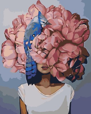 Картина по номерам «Девушка в цветах» Картина по номерам «Девушка в цветах»