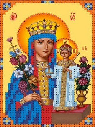 Рисунок на ткани «Богородица неувядаемый цвет»