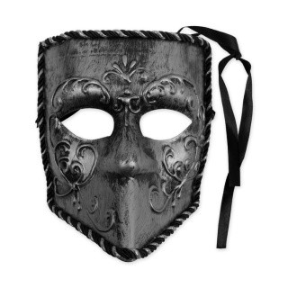 Венецианская маска баута, под серебро, BOOMZEE