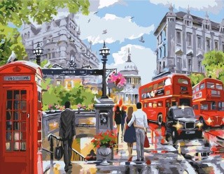 Картина по номерам «Улочки Лондона» Картина по номерам «Улочки Лондона»