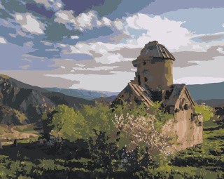 Картина по номерам «Армения: монастырь Цахац Кар 40x50»