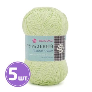 Пряжа Пехорка Хлопок натуральный (041), салатовый, 5 шт. по 100 г Пряжа Пехорка Хлопок натуральный (041), салатовый, 5 шт. по 100 г