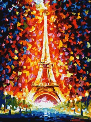 Картина по номерам «Париж - огни Эйфелевой башни»