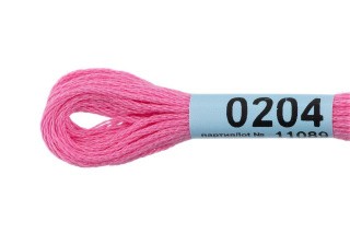 Нитки для вышивания Gamma мулине, 24 шт. по 8 м, цвет: 0204 ярко-розовый