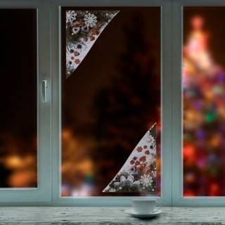 Украшение для окон и стекла «Новогодняя композиция 1»