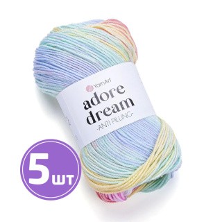Пряжа YarnArt Adore Dream (1054), пастельная радуга, 5 шт. по 100 г Пряжа YarnArt Adore Dream (1054), пастельная радуга, 5 шт. по 100 г
