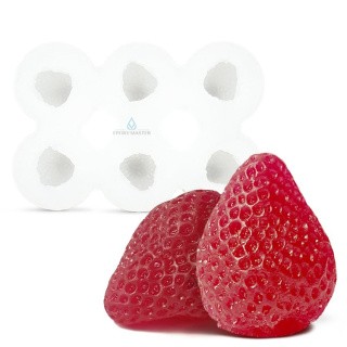 Силиконовый молд - Ягоды клубники (6 штук), 1 молд Силиконовый молд - Ягоды клубники (6 штук), 1 молд