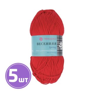 Пряжа Пехорка Весенняя (06), красный, 5 шт. по 100 г Пряжа Пехорка Весенняя (06), красный, 5 шт. по 100 г
