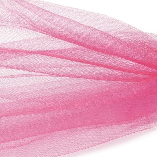 Фатин Kristal средней жесткости, блестящий, 5 м, ширина 300 см, 100% полиэстер, цвет: розовый неон