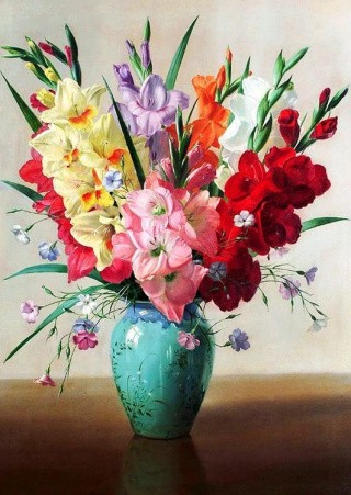 Рисунок на ткани «Гладиолусы» Рисунок на ткани «Гладиолусы»