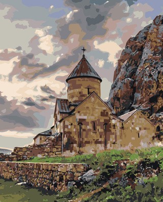 Картина по номерам «Армения: монастырь Нораванк в горах 40x50»