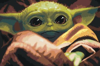 Картина по номерам «Звёздные войны - Мандалорец - Малыш Йода»