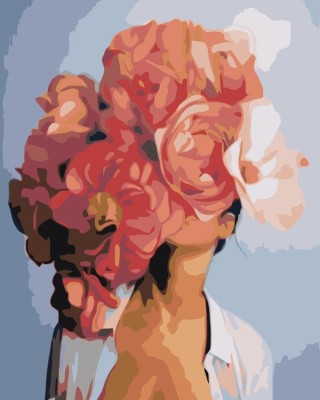 Картина по номерам «Девушка в цветах» Картина по номерам «Девушка в цветах»