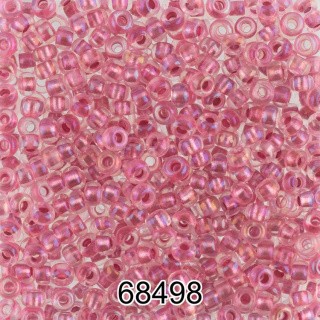 Бисер Чехия круглый 5 10/0, 2,3 мм, 500 г, цвет: 68498 розовый