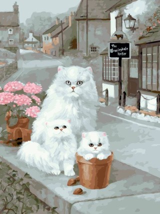 Картина по номерам «Пушистая семейка» Картина по номерам «Пушистая семейка»