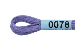 Нитки для вышивания Gamma мулине, 24 шт. по 8 м, цвет: 0078 светло-фиолетовый