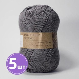 Пряжа Пехорка Конопляная (585), графит, 5 шт. по 50 г Пряжа Пехорка Конопляная (585), графит, 5 шт. по 50 г
