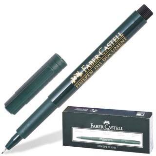 Ручка капиллярная (линер) FABER-CASTELL «Finepen 1511», черная