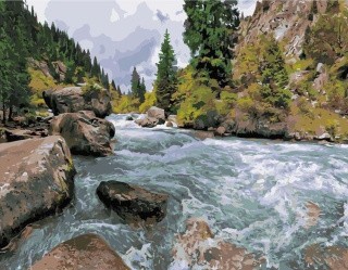 Картина по номерам «Река» Картина по номерам «Река»