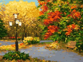Картина по номерам «Приходит осень»