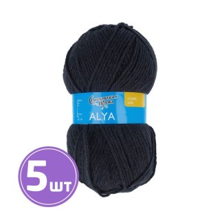 Пряжа Семеновская Alya (951), графит, 5 шт. по 100 г Пряжа Семеновская Alya (951), графит, 5 шт. по 100 г