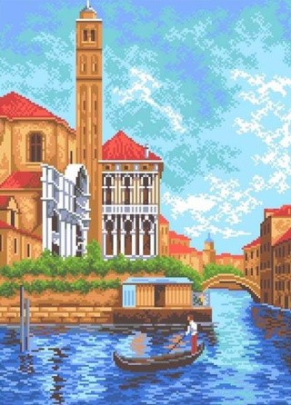 Рисунок на ткани «Венецианские каналы»