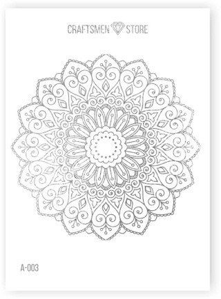 Наклейка серия Mandala, цвет фольги: Silver, Craftsmen.store