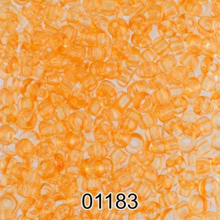 Бисер Чехия круглый 5 10/0, 2,3 мм, 500 г, цвет: 01183 светло-оранжевый