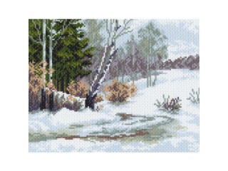 Рисунок на канве «Зимний лес»