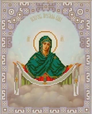 Рисунок на ткани «Богородица Покрова»