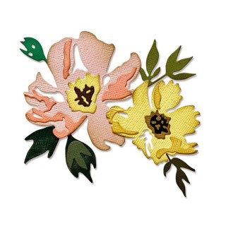 Ножи для вырубки «Нарисованные мазками кистью цветы №1. Brushstroke Flowers #1 by Tim Holtz», 7 шт., Sizzix