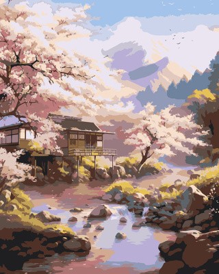 Картина по номерам 40х50 - Японский сад