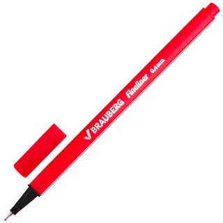 Ручка капиллярная (линер) BRAUBERG «Аero», красная