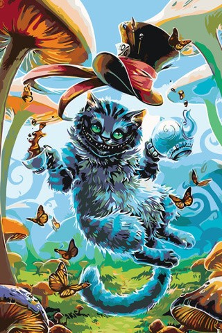 Картина по номерам «Чеширский кот»