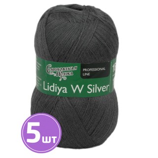 Пряжа Семеновская Lidiya W silver (193910), мышиный, 5 шт. по 100 г Пряжа Семеновская Lidiya W silver (193910), мышиный, 5 шт. по 100 г