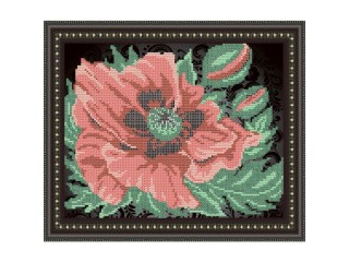 Рисунок на ткани «Мак на черном» Рисунок на ткани «Мак на черном»