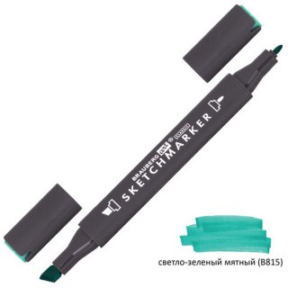 Маркер для скетчинга двусторонний 1 мм - 6 мм BRAUBERG ART CLASSIC, цвет: светло-зеленый мятный