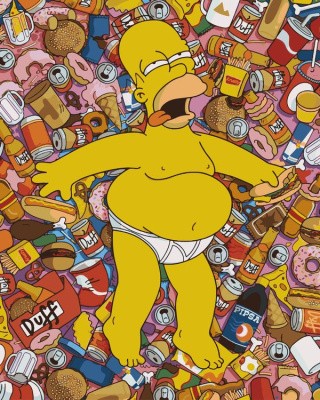 Картина по номерам «Simpsons Симпсоны: Гомер объелся» Картина по номерам «Simpsons Симпсоны: Гомер объелся»