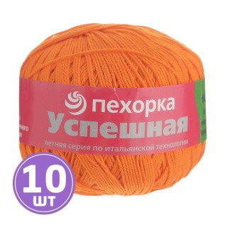 Пряжа Пехорка Успешная (284), оранжевый, 10 шт. по 50 г Пряжа Пехорка Успешная (284), оранжевый, 10 шт. по 50 г