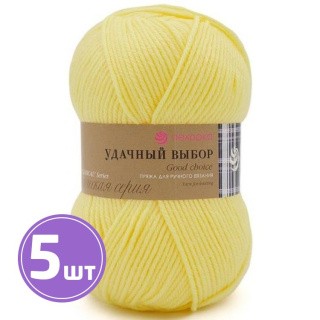 Пряжа Пехорка Удачный выбор (053), светло-желтый, 5 шт. по 100 г Пряжа Пехорка Удачный выбор (053), светло-желтый, 5 шт. по 100 г