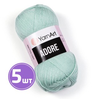 Пряжа YarnArt Adore (341), бледная мята, 5 шт. по 100 г Пряжа YarnArt Adore (341), бледная мята, 5 шт. по 100 г