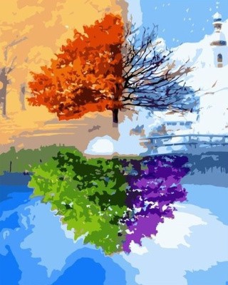 Картина по номерам «Времена года» Картина по номерам «Времена года»