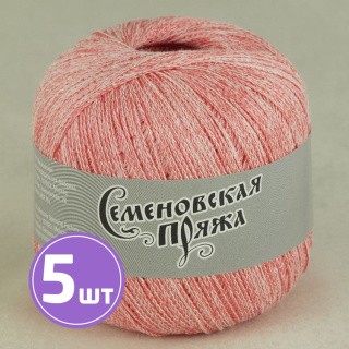 Пряжа Семеновская Mone (15137), ультрабелый-коралл 5 шт. по 100 г Пряжа Семеновская Mone (15137), ультрабелый-коралл 5 шт. по 100 г