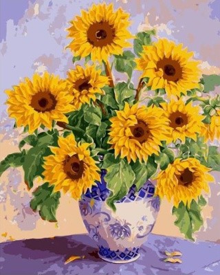 Картина по номерам «Букет подсолнухов» Картина по номерам «Букет подсолнухов»