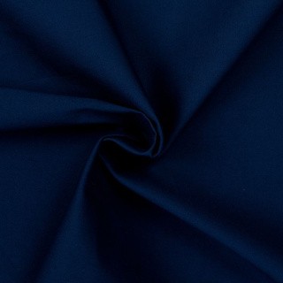 Ткань Поплин стрейч, 5 м x 150 см, 125 г/м², цвет: темно-синий, TBY