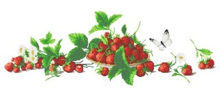 Рисунок на ткани «Натюрморт с клубникой» Рисунок на ткани «Натюрморт с клубникой»